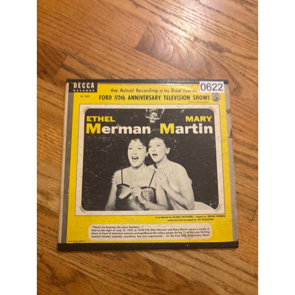 Decca Ethel Merman Mary Martin Ford 50th Anniversary TV Show 10" Vinyl DL 7027